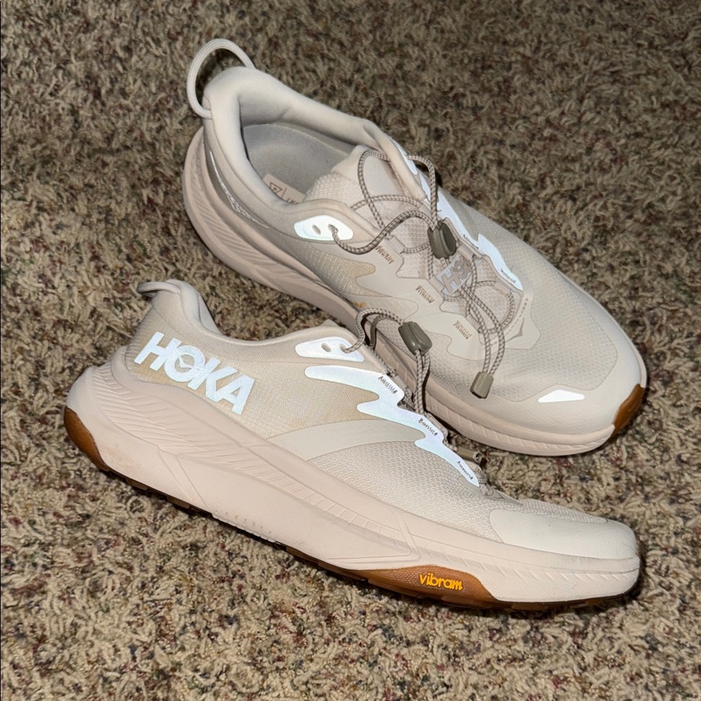 Hoka Women's Transport size 8.5B Athletic Shoes slip on Eggnog